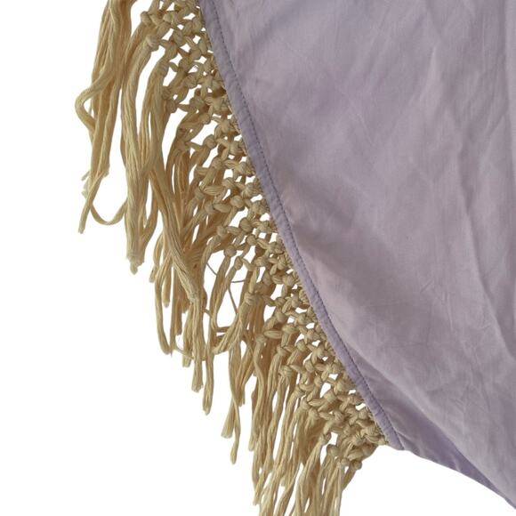 Fillyboo Lavender Embroidered Boho Fringe Maxi Dress size large - Picture 3 of 10